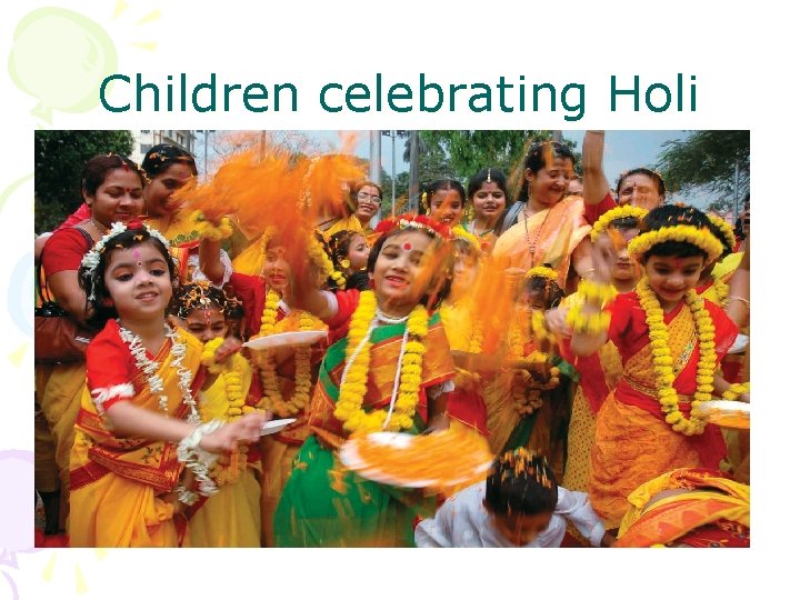 Children celebrating Holi 