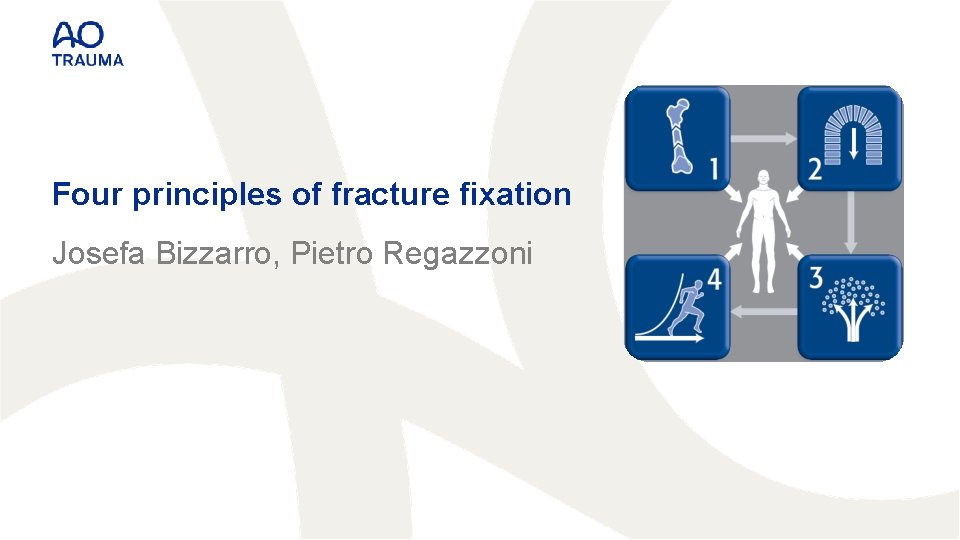 Four principles of fracture fixation Josefa Bizzarro, Pietro Regazzoni 