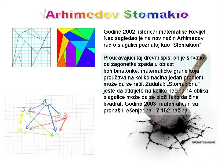 Godine 2002. istoričar matematike Revijel Nec sagledao je na nov način Arhimedov rad o