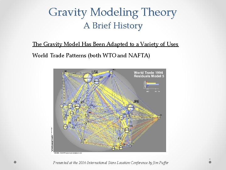 Gravity Modeling Theory A Brief History The Gravity Model Has Been Adapted to a Gravity Modeling Theory A Brief History The Gravity Model Has Been Adapted to a