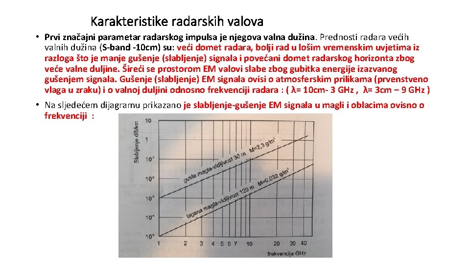 Karakteristike radarskih valova • Prvi značajni parametar radarskog impulsa je njegova valna dužina. Prednosti Karakteristike radarskih valova • Prvi značajni parametar radarskog impulsa je njegova valna dužina. Prednosti