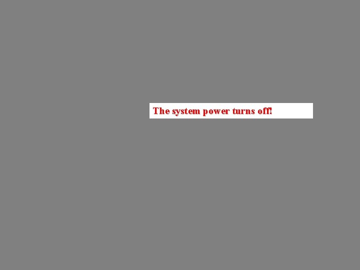The system power turns off! 21 Symantec Confidential 