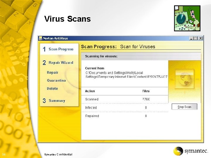 Virus Scans 34 Symantec Confidential 