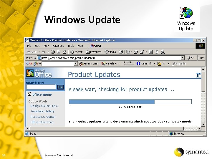 Windows Update 38 Symantec Confidential k 