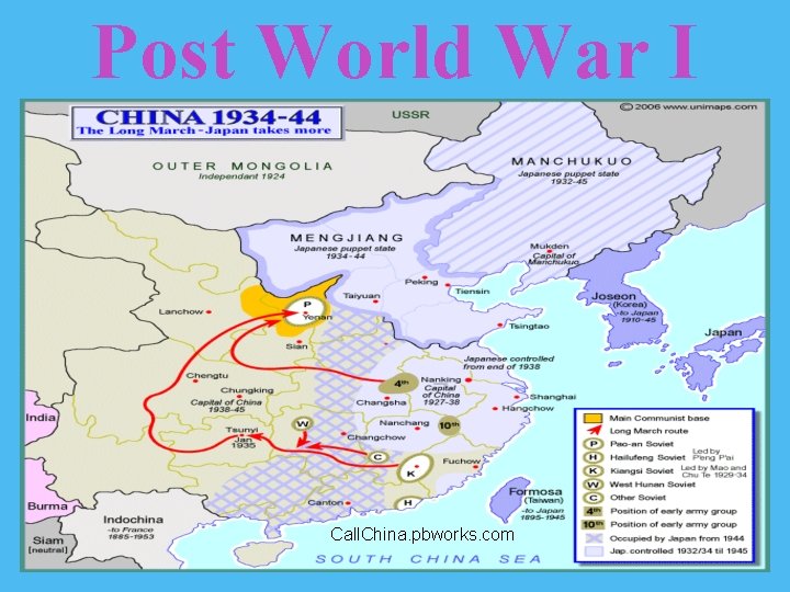 Post World War I Call. China. pbworks. com 