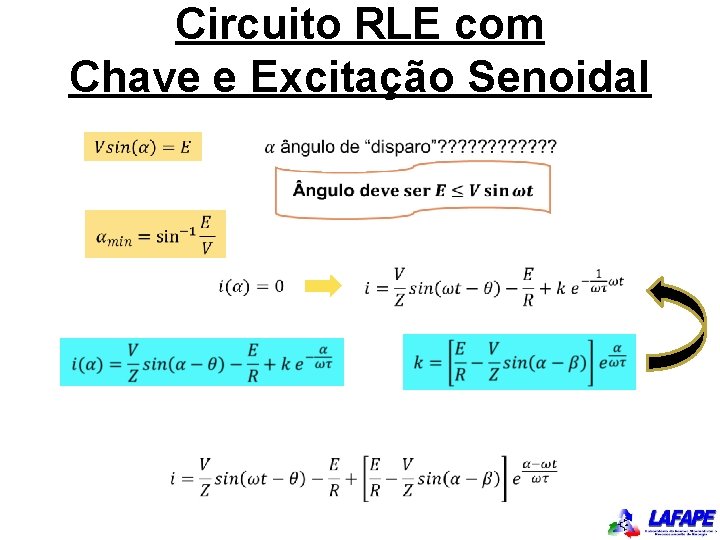 Circuito RLE com Chave e Excitação Senoidal 