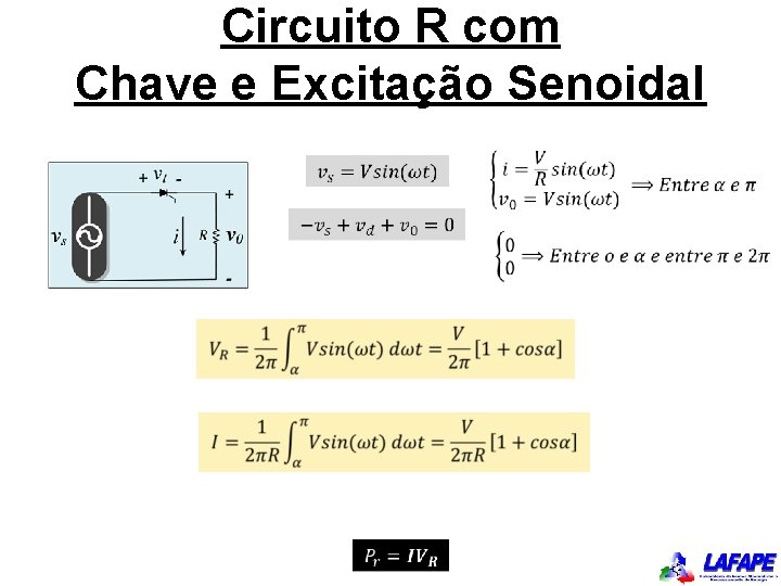 Circuito R com Chave e Excitação Senoidal 