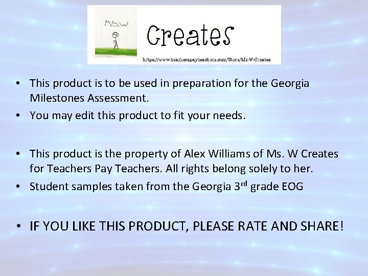  • This product is to be used in preparation for the Georgia Milestones