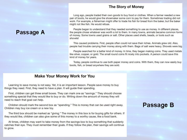 Passage A Passage B 