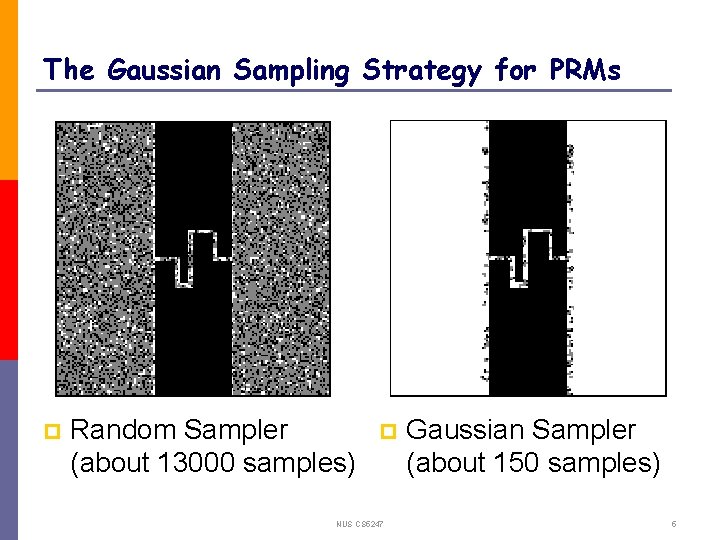 The Gaussian Sampling Strategy for Probalistic Roadmap Planners
