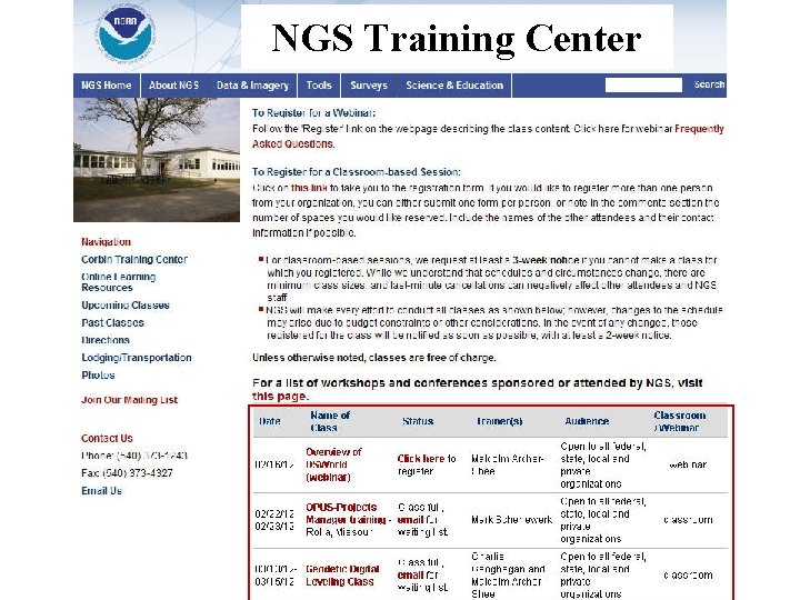 NGS Training Center 