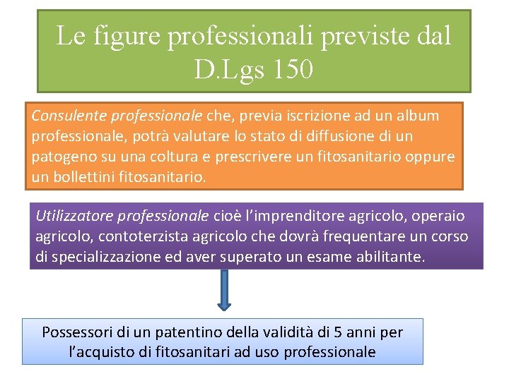 Le figure professionali previste dal D. Lgs 150 Consulente professionale che, previa iscrizione ad