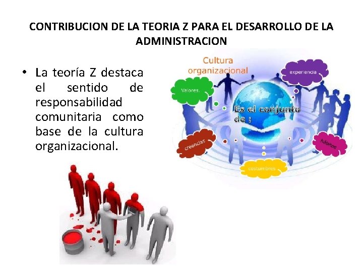 CONTRIBUCION DE LA TEORIA Z PARA EL DESARROLLO DE LA ADMINISTRACION • La teoría