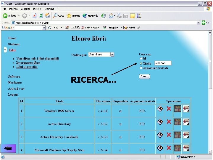 RICERCA… 