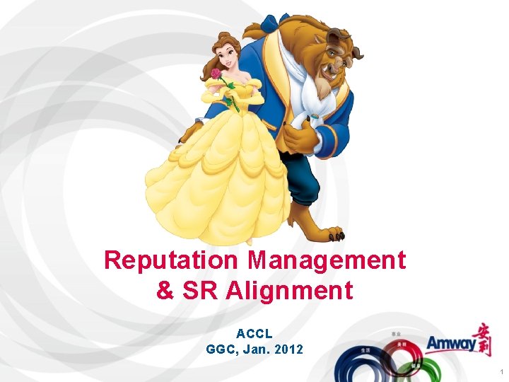 Reputation Management & SR Alignment ACCL GGC, Jan. 2012 1 
