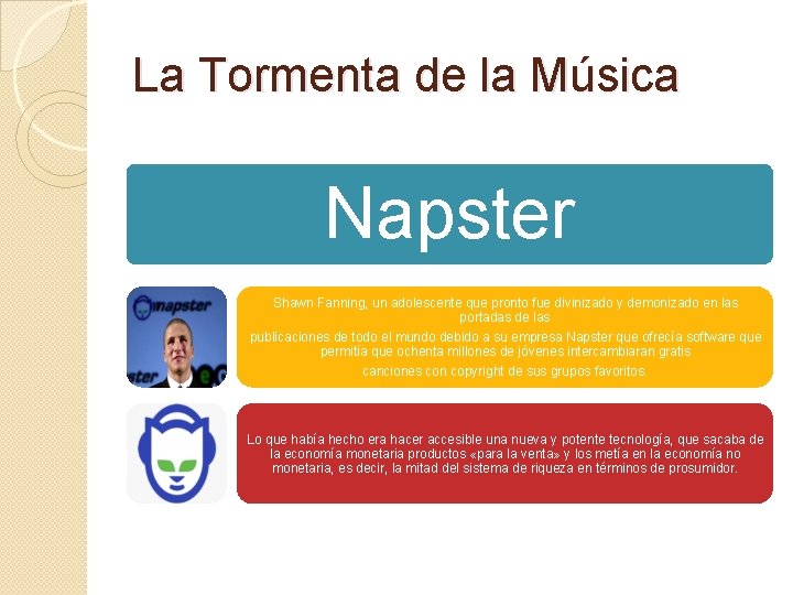 La Tormenta de la Música Napster Shawn Fanning, un adolescente que pronto fue divinizado