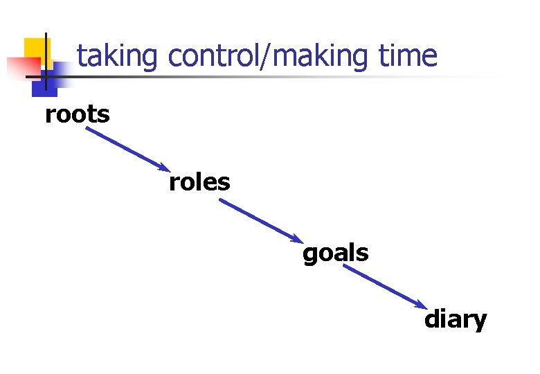 taking control/making time roots roles goals diary 