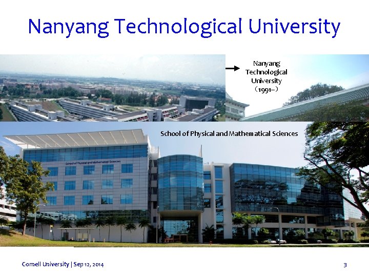 Nanyang Technological University Nanyang Technological Institute （1981– 1990） Nanyang University （1956– 1980） Nanyang Technological