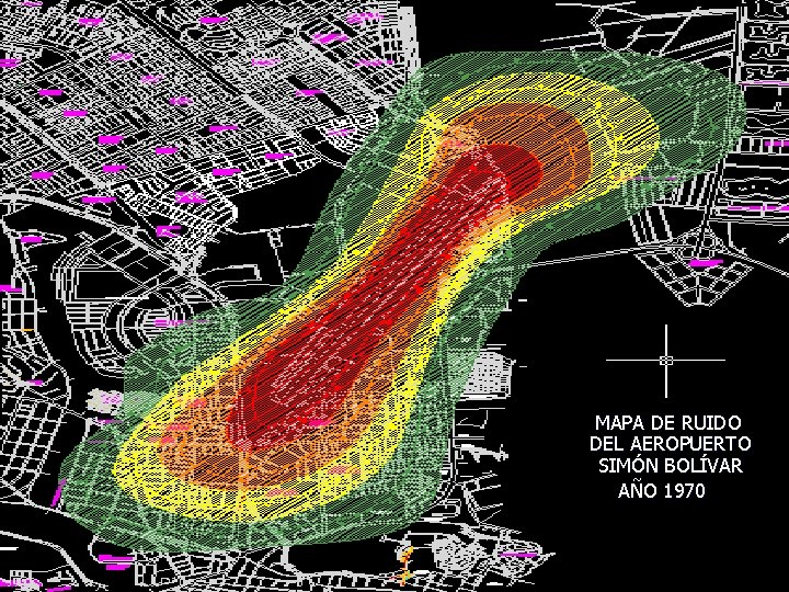 MAPA DE RUIDO DEL AEROPUERTO SIMÓN BOLÍVAR AÑO 1970 