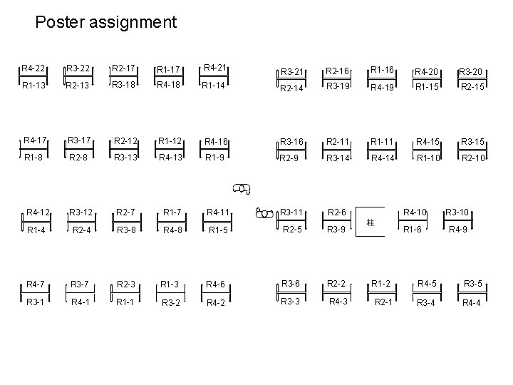 Poster assignment R 4 -22 R 3 -22 R 2 -17 R 1 -17