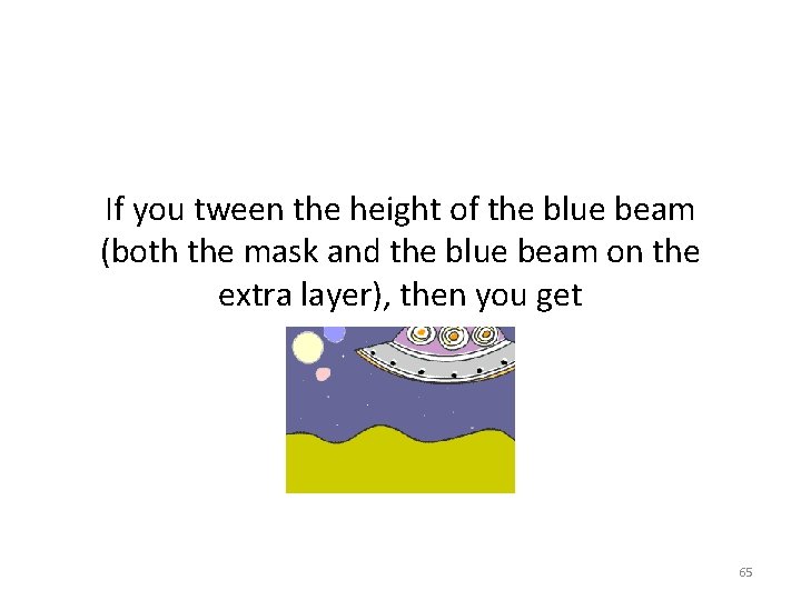 If you tween the height of the blue beam (both the mask and the