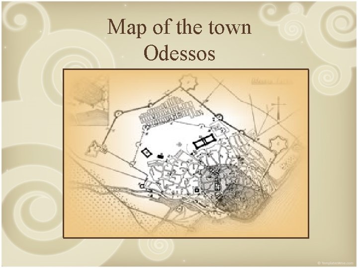 Map of the town Odessos 