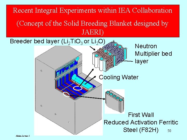 Recent Integral Experiments within IEA Collaboration (Concept of the Solid Breeding Blanket designed by