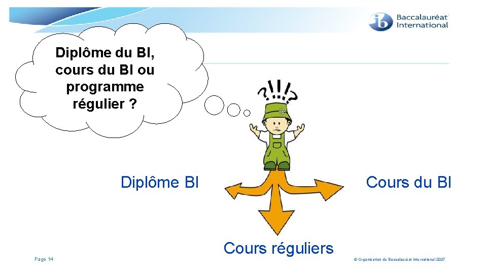 Diplôme du BI, cours du BI ou programme régulier ? Diplôme BI Page 14