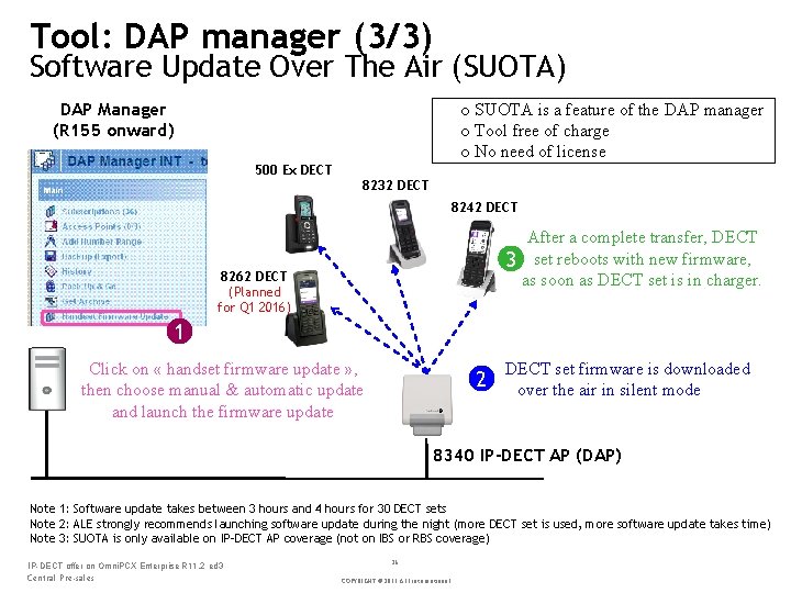 Tool: DAP manager (3/3) Software Update Over The Air (SUOTA) DAP Manager (R 155