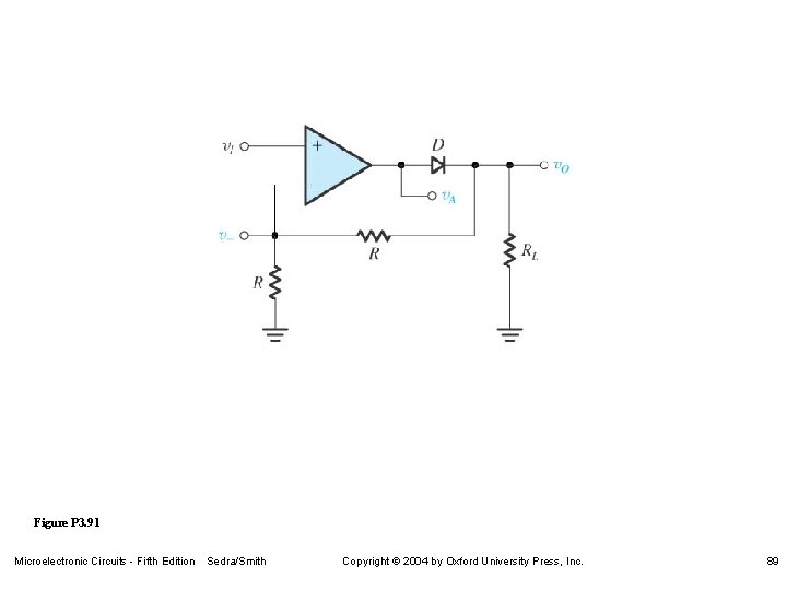 Figure P 3. 91 Microelectronic Circuits - Fifth Edition Sedra/Smith Copyright 2004 by Oxford