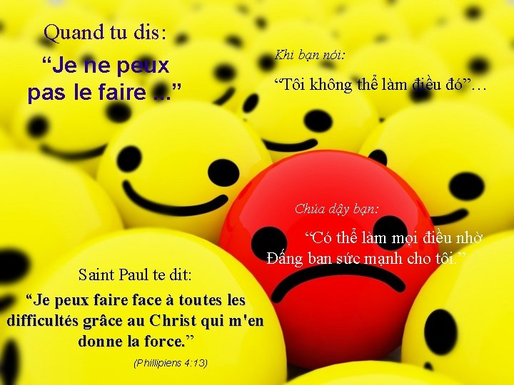 Quand tu dis: “Je ne peux pas le faire. . . ” Khi bạn