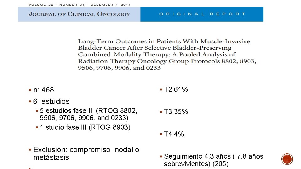 § n: 468 § T 2 61% § 6 estudios § 5 estudios fase