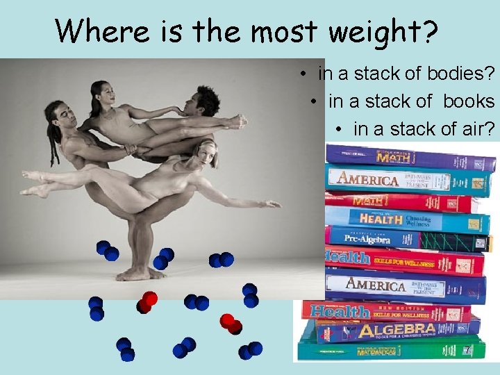 Where is the most weight? • in a stack of bodies? • in a