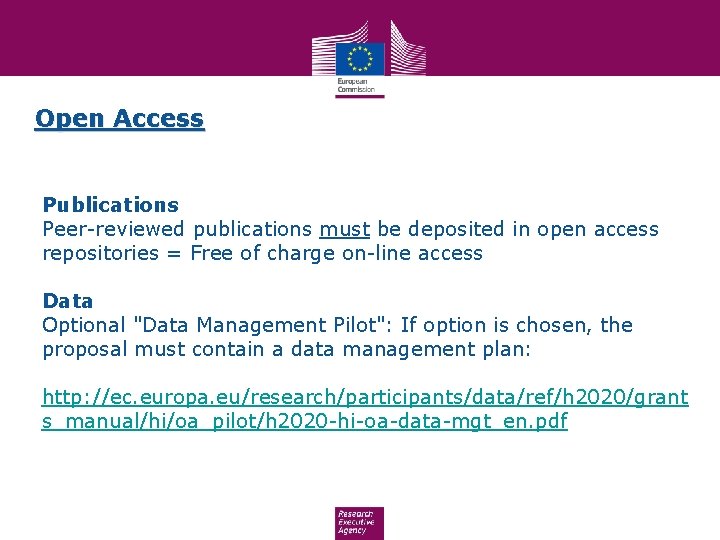 Open Access Publications Peer-reviewed publications must be deposited in open access repositories = Free