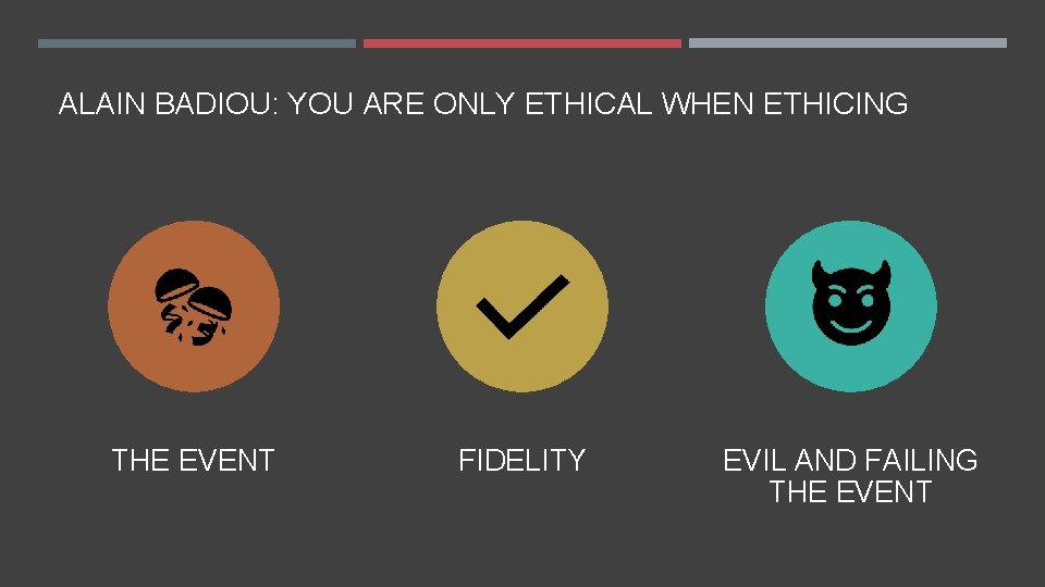 ALAIN BADIOU: YOU ARE ONLY ETHICAL WHEN ETHICING THE EVENT FIDELITY EVIL AND FAILING