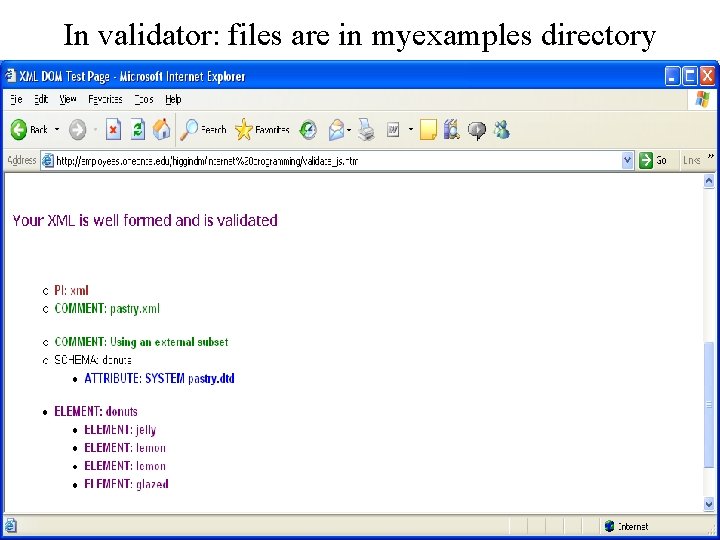 In validator: files are in myexamples directory 