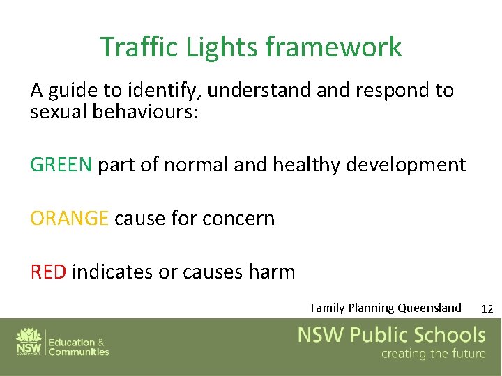Traffic Lights framework A guide to identify, understand respond to sexual behaviours: GREEN part