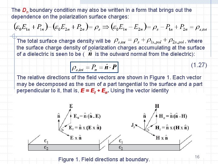 The Dn boundary condition may also be written in a form that brings out