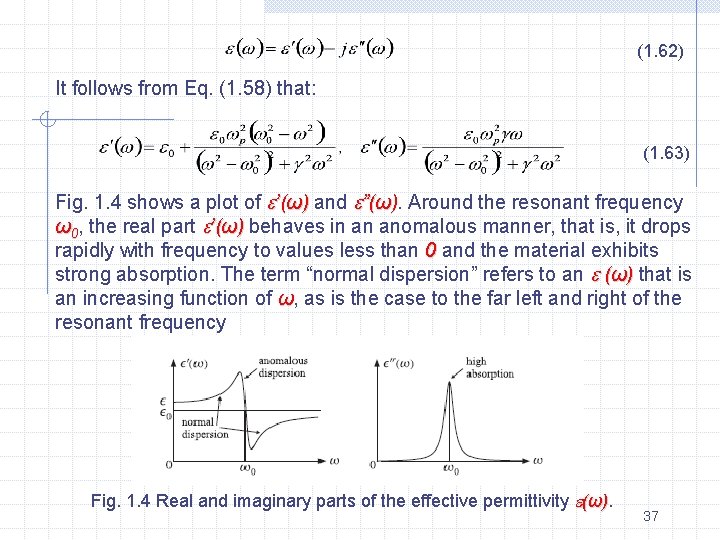 (1. 62) It follows from Eq. (1. 58) that: (1. 63) Fig. 1. 4