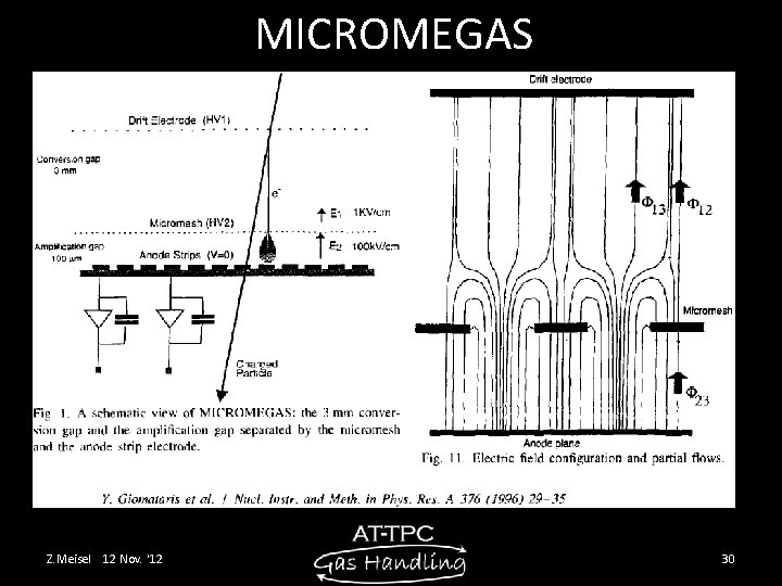 MICROMEGAS Z. Meisel 12 Nov. '12 30 