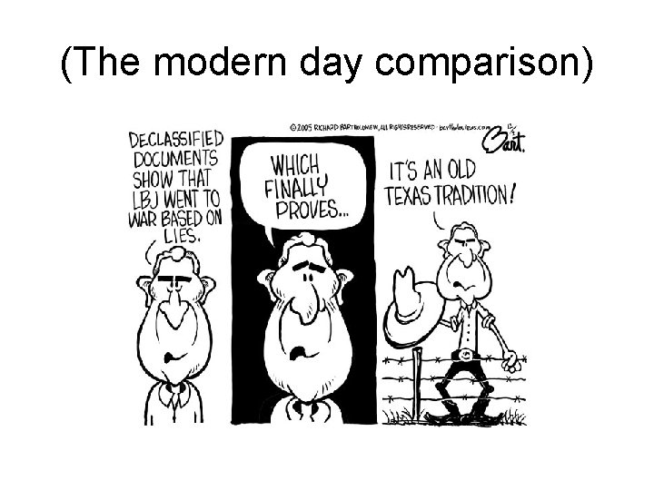 (The modern day comparison) (The modern day comparison)