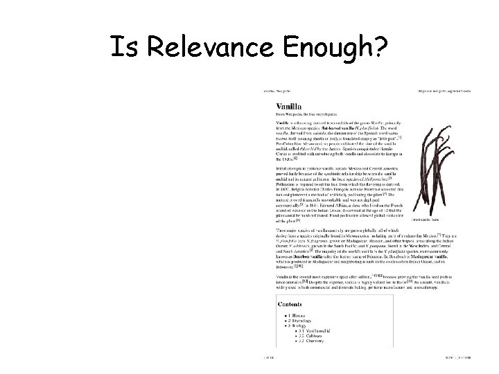 Is Relevance Enough? 