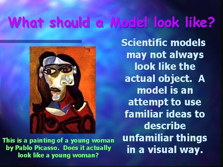 What should a Model look like? This is a painting of a young woman What should a Model look like? This is a painting of a young woman