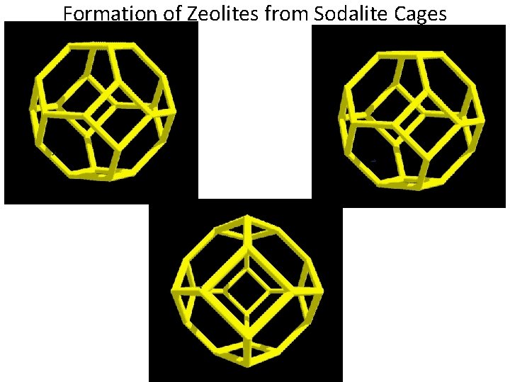 Formation of Zeolites from Sodalite Cages 