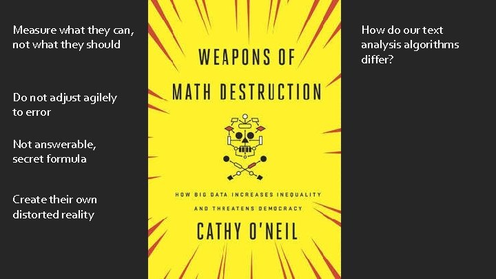 Measure what they can, not what they should Do not adjust agilely to error