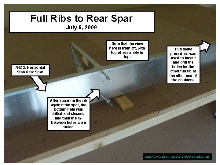 Full Ribs to Rear Spar Parts Layout July