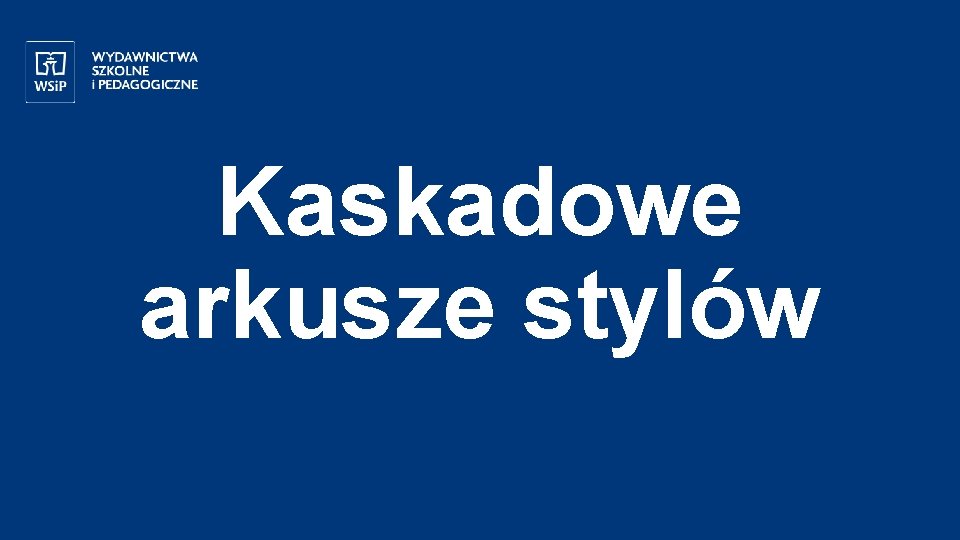 Kaskadowe arkusze stylów HTML 1 