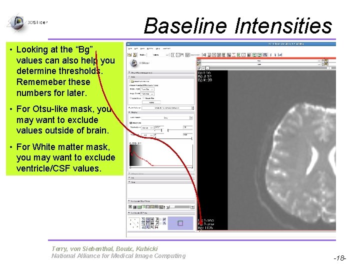 Baseline Intensities • Looking at the “Bg” values can also help you determine thresholds.