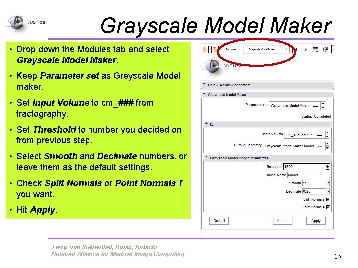 Grayscale Model Maker • Drop down the Modules tab and select Grayscale Model Maker.