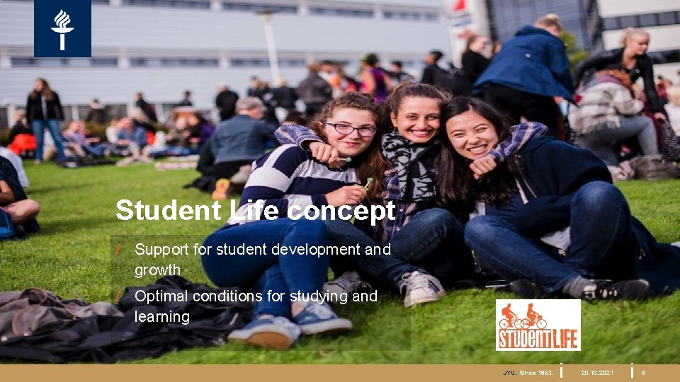 Student Life concept / Support for student development and growth / Optimal conditions for